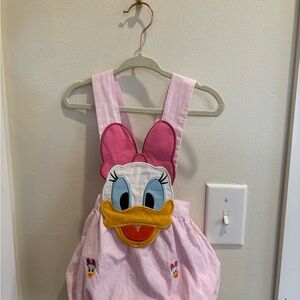 Pink Daisy Duck Character face Sunsuit